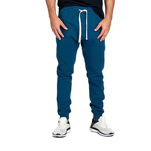 Low MOQ Cotton Fleece Straight Legging Open Jogger Loose Men Wide Leg Bottom Pantalones de chándal de algodón grueso - Product Image 2