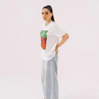 Camiseta de lona de algodón de 180 GSM al por mayor con estampado gráfico, camiseta linda para bebé, camiseta lisa de verano Y2K con logo personalizado para mujer