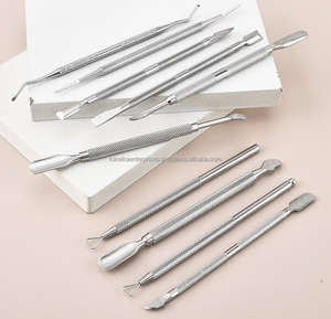 Empujador de Cutículas de Doble Extremo de Acero Inoxidable Reutilizable Estilo Ruso, Removedor de Piel Muerta, Herramienta Metálica para el Cuidado de Uñas, Manicura y Pedicura - Product Image 1