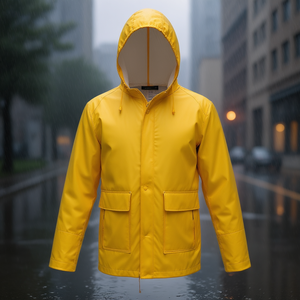 เสื้อกันฝน ASATEX ไซส์ L สีเหลือง ทำจาก PU สวมใส่สบาย น้ำหนักเบา - Product Image 3