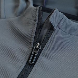 Novo Plus Size Poliéster Ginásio Fitness <span class=keywords><strong>Hoodie</strong></span> <span class=keywords><strong>Jacket</strong></span> À Prova de Vento Windbreaker Slim Fit Casual Esportes Personalizados Zip up Casacos - Product Image 3