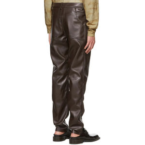 Nuevo estilo de cuero Hip Hop pantalones de cuero genuino hombres pantalones sólidos de alta calidad Pakistán hecho 2024 pantalones de cuero hombres tarifa al por mayor - Product Image 3