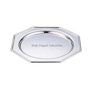 Bandeja de servicio de metal plateado Premium Forma rectangular con asa para servir aperitivos en el hogar y en el Hotel - Product Image 4