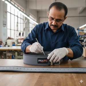 เข็มขัดยกน้ำหนัก Rexfit Sports แบบสั่งทำพิเศษ หนังวัวแท้ รองรับแรงกระแทก สำหรับออกกำลังกายและเพาเวอร์ลิฟติ้ง - Product Image 6