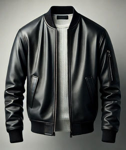 Vestes en cuir de haute qualité Prix bon marché Vestes en cuir de haute qualité Veste en cuir d'hiver pour hommes avec personnalisation - Product Image 1