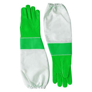 Gants d'apiculture à manches longues en cuir de chèvre et toile, protection personnalisable – Vente chaude - Product Image 6