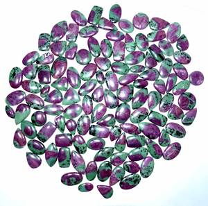 ทับทิมธรรมชาติ100% ใน zoisite Cabochon อัญมณีหลวมรูปร่างผสมขนาดหินควอตซ์สำหรับทำเครื่องประดับ - Product Image 3