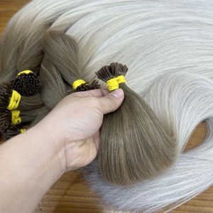 VENTE EN GROS FAITS SAILLANTS CHEVEUX RUSSES DE LUXE K U I V ASTUCE PLATE KÉRATINE COULEURS DE QUALITÉ SUPÉRIEURE NUANCES EXTENSIONS DE CHEVEUX HUMAINS SLAVES - Product Image 1