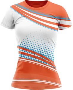 T-shirt d'été à la mode à col rond et à manches courtes pour femmes, avec logo personnalisé, en tissu de qualité, couleur unie, nouvel arrivage - Product Image 6