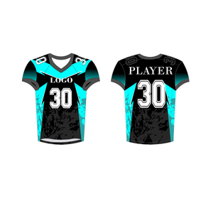 Uniforme de Fútbol Americano Unisex Personalizable de Alta Calidad con Mangas Cortas - Diseña Tu Propia Camiseta de Equipo - Product Image 2