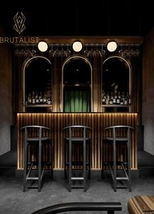 <b>Industrial</b>-Style Marble Bar Counter Home Bar Display Stand Design Restaurant Bar Counter Design - Product Image 2