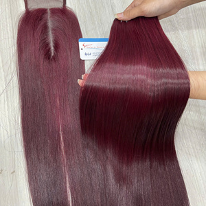 Nuevo producto Resalte color Burdeos Trama Extensiones de cabello humano Disponible hueso recto trama cinta de pelo 8 36 pulgadas al por mayor - Product Image 2