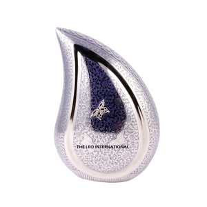 Urnes de crémation en métal élégantes avec conception de larme pour les fournitures funéraires Urne de crémation adulte en métal pour les cendres humaines à un prix raisonnable - Product Image 1