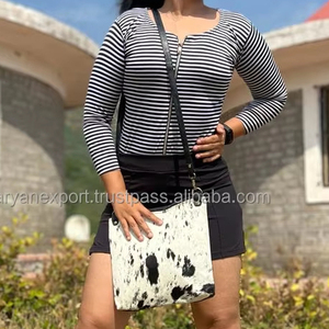 Bolso de mano de alta calidad para mujer, bandolera de hombro, bolso de cuero de vaca Real hecho a mano, estilo occidental, nuevo diseñador, bolso de hombro de lujo - Product Image 3