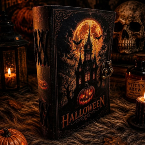 Diario Gótico de Cuero con Diseño de Calabaza, 200 Páginas, Libro de Hechizos Vintage, Cuaderno Hecho a Mano con Papel de Borde Rústico, Grimorio de Brujería - Product Image 6
