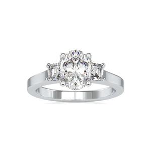 Bague Halo en diamant de laboratoire ovale 1.92ct bague de fiançailles en diamant créée en laboratoire bijoux de mariage en diamant F couleur VS1 clarté pour Jewe - Product Image 1