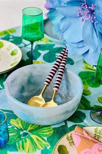 SOUVENT amical moderne fantaisie rond grande taille bols à fruits et à salade en résine avec des bols de service faits à la main de qualité supérieure multi - Product Image 3