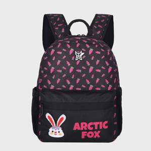 Arctic Fox Bunny Pink School <b>Backpack</b> for Boys and Girls - Product Image 1