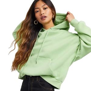 Sudaderas con capucha para mujer, secado rápido, transpirable, poliéster, algodón, diseño personalizado, cultivo verde, para mujer, gimnasio, calentamiento, sudaderas con capucha para mujer - Product Image 1