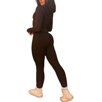 Classique noir taille haute sans couture Yoga Leggings femmes Fitness course Sport Push-up collants décontracté taille moyenne Yoga Legging