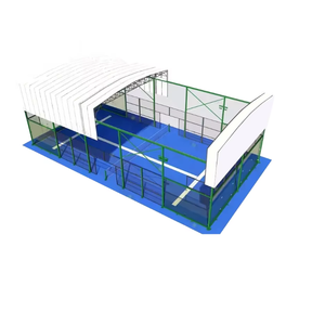 Cancha de Tenis Eléctrica Todo en Uno para Exteriores con Techo Retráctil, Equipamiento para Padel y Tenis - Product Image 1