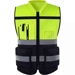 Veste réfléchissante haute visibilité avec logo personnalisé, gilet de sécurité jaune de haute qualité avec tissu antibactérien certifié CE/UE pour une utilisation estivale - Product Image 1
