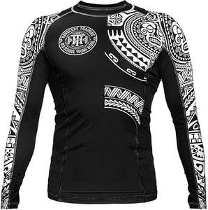 Séchage rapide Rashguard Mma Fitness Leggings personnalisé imprimé à manches longues Mma t-shirt Bjj chemises pour hommes - Product Image 1