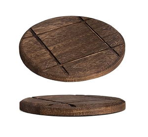 Vente en gros de 3 pièces de dessous de plat en bois au design unique pour la table de support de pot d'armement Pièce de design chaude pour un produit au meilleur prix - Product Image 2
