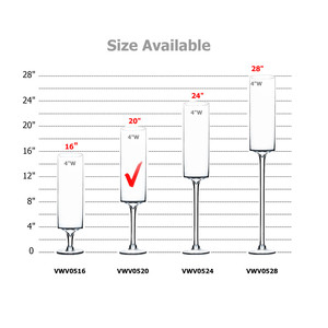VWV0520 - Stemmed Pillar <b>Vase</b> - 20" - Product Image 4