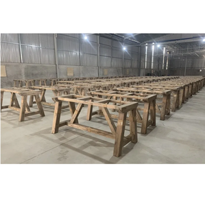 การออกแบบที่ทันสมัยในบ้านห้องนั่งเล่นขอบไม้เนื้อแข็งโต๊ะรับประทานอาหารไม้แล็กเกอร์ทำจากเวียดนามที่มีคุณภาพสูง - Product Image 1