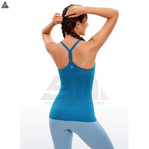 Débardeur respirant décontracté pour femme avec logo sur le devant Bretelles sans couture à séchage rapide Col rond - Product Image 2