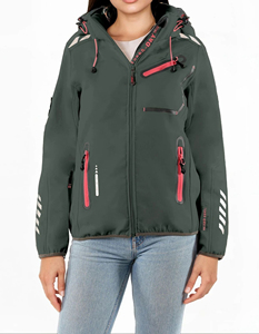 Veste softshell pour homme, col montant, fermeture éclair, toile, coupe-vent, respirante, randonnée, camping, légère, imperméable, chaude - Product Image 6