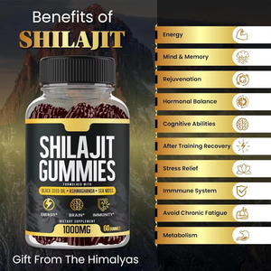 Gommes de Shilajit de l'Himalaya pur OEM/ODM riches en acide fulvique et en oligo-éléments pour une résistance énergétique et un soutien de l'immunité - Product Image 2