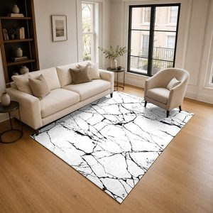 RUGS DEPOT LXDP-0198 Wholesale Ivory Cream Minimalist Designer Digital Printed Machine Washable Chenille Area Rug Non <b>Slip</b> - Product Image 2