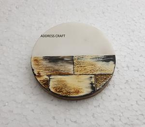 Nouveau design indien fait à la main marbre résine moderne 4x4 pouces antidérapant blanc caboteur maison ustensiles de cuisine décor de table - Product Image 3