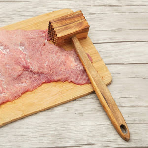 Mallette de viande en bois naturel attendrisseur maillet de préparation de steak marteau en bois prix bon marché à vendre - Product Image 2