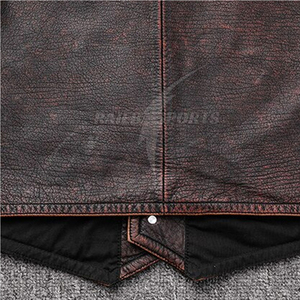 RAIEBA ENTERPRISES Chaleco de Cuero Vacuno Personalizado a la Moda para Hombre, Corte Ajustado, Informal, para Otoño, Transpirable, con Cierre de Cremallera - Product Image 6