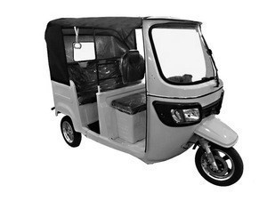 Triciclo Eléctrico de 3 Ruedas con Cabina Cerrada, Tipo Tuk Tuk Bajaj TVS King, para Transporte de Pasajeros, 200-250W, 60V - Product Image 6