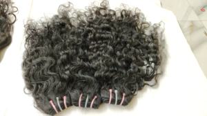 2025 alta calidad Indio Remy grado sin procesar máquina cruda doble trama ondulada pelos 100% cabello crudo 100 gramos paquetes rizados - Product Image 5