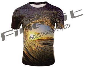 Camiseta ligera informal de secado rápido de poliéster suave con estampado de sublimación de logotipo personalizado Unisex para hombres y mujeres 100% algodón cómodo - Product Image 6