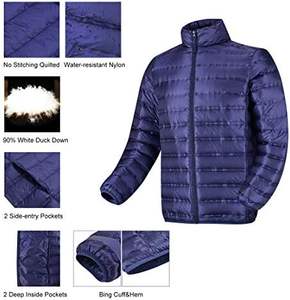 Chaqueta ligera de estilo callejero para hombre, Abrigo acolchado con capucha de lona resistente al agua para exteriores, informal, cálido, de invierno, plegable - Product Image 6