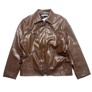 Nuevos abrigos de béisbol pesados para hombres de caballero, chaquetas de alta calidad cálidas Pu, diseño Digital abstracto, lona gruesa de piel de oveja - Product Image 1