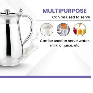 Pichet en acier inoxydable léger, conçu pour un transport facile, écologique, lavable au lave-vaisselle, pour servir des rafraîchissements lors d'événements en plein air - Product Image 5