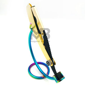 Venta al por mayor de acero inoxidable logotipo personalizado peluquero profesional maquinilla de afeitar recta Manual afeitado sostenible afilado cuchillas de un solo filo - Product Image 3