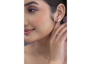 ต่างหูเพชรเม็ดเดี่ยวทรงลูกแพร์ชุบทอง 14KT สำหรับผู้หญิง ขายส่ง น้ำหนัก 2.04 กะรัต เพชรเพาะเลี้ยงในห้องปฏิบัติการ รับรองโดย IGI ของขวัญสุดหรูสำหรับงานปาร์ตี้ - Product Image 3