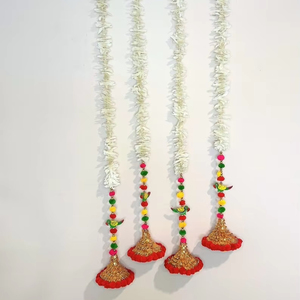 Jasmin perroquet pompon Gajra suspendu indien Art artisanat décoration murale pour mariage Festival fête toile de fond décoration - Product Image 1