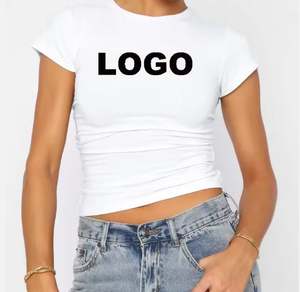 Vente en gros de t-shirts pour femmes tops de gym sexy t-shirts pour femmes style tendance vêtements pour femmes t-shirts - Product Image 4