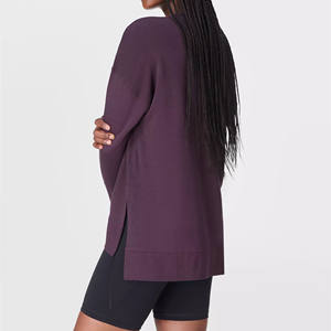 Oem Custom Logo <b>Teenagers</b> Hooded Casual Polyester/Cotton Lined Breathable Heavyweight Split Oversized Long Sleeves Sportswear - Product Image 4