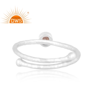 Best Selling Fine Sterling Silver Natural <b>Labradorite</b> Gemstone Stackable <b>Ring</b> Custom Jewelry Manufacturer - Product Image 4