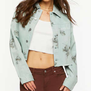 Jean <b>Jacket</b> Washed Solid Color Boyfriend Men Denim <b>Jackets</b> <b>Women</b> Juniors Boyfriend Premium Denim <b>Jackets</b> Jean Coats - Product Image 5